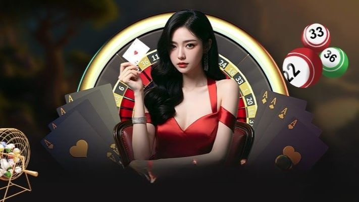 Dealer casino live membagikan kartu kepada pemain melalui siaran langsung